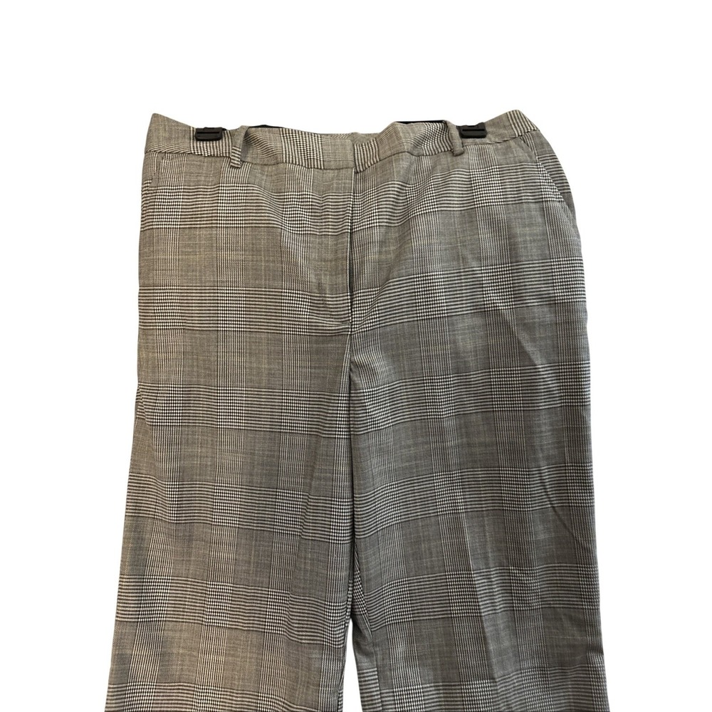 Women's Worthington Size 10 Gray Plaid High Rise Trousers - Picture 10 of 15